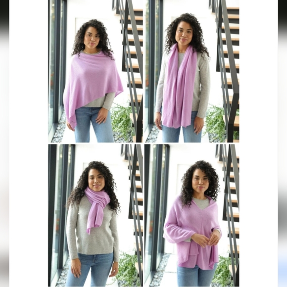 NWT Alashan Cashmere 100% Cashmere Dress Topper - Paprika (Burgundy) - Picture 8 of 9